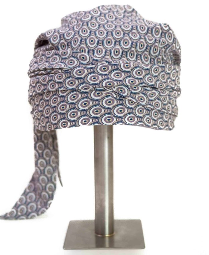 Bandana multicolor grijs Fiona silk - Wingens headwear