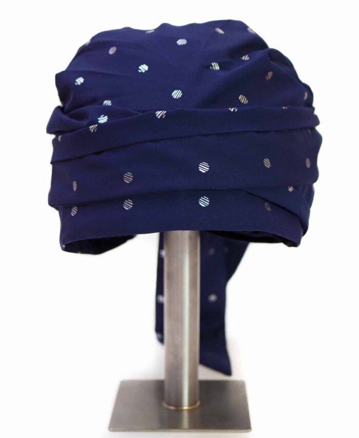 Bandana blauw Fiona silk - Wingens headwear